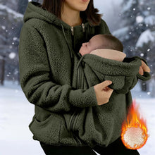Load image into Gallery viewer, Women's Fleece Zipper 2 In 1 Baby Wear