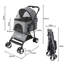 Load image into Gallery viewer, Foldable Pet Stroller