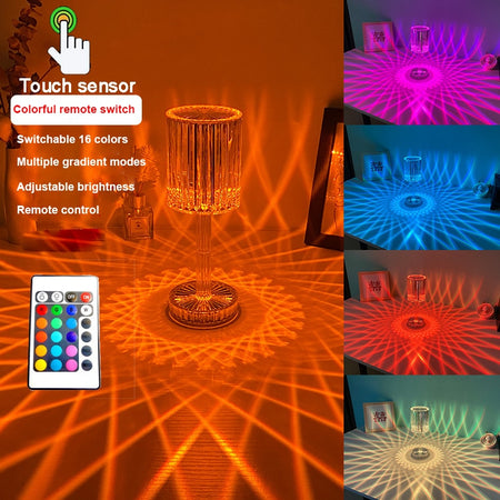 Diamond Crystal Lamp Touch USB
