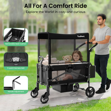 Load image into Gallery viewer, Foldable All-Terrain Wagon for Toddlers with Canopy
