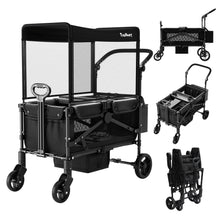 Load image into Gallery viewer, Foldable All-Terrain Wagon for Toddlers with Canopy
