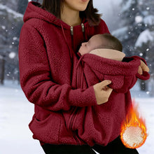 Load image into Gallery viewer, Women's Fleece Zipper 2 In 1 Baby Wear
