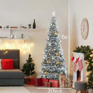 6ft Collapsible Christmas Tree with Lights