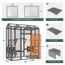 Load image into Gallery viewer, 72 Inch Outdoor Cat Enclosure
