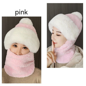 Winter Scarf Set Hooded for Women