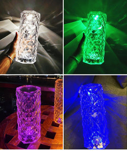 Touching Control Rose Crystal Lampe (USB)