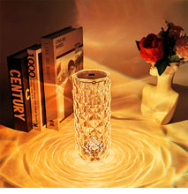 Load image into Gallery viewer, Touching Control Rose Crystal Lamp (USB)

