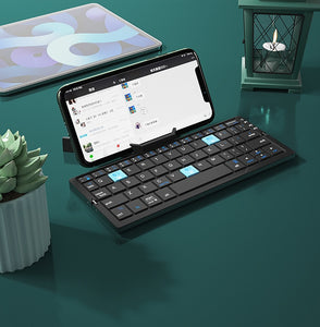 Foldable Bluetooth Mini Keyboard With Stand For Phone