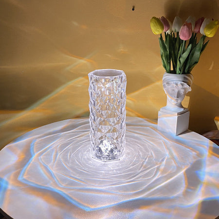 Touching Control Rose Crystal Lampe (USB)