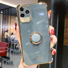 Load image into Gallery viewer, Luxury Electroplating Gold Glitter Case With Ring
