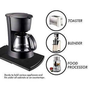 Sliding tray for coffee maker